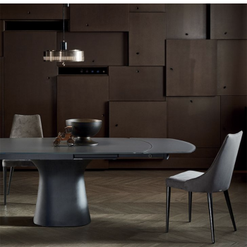 Stuhl und Sessel Clara, gepolstert und gepolstert mit Stahlgestell von Bontempi