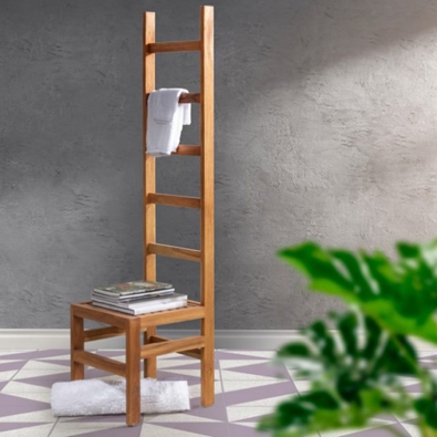 Cipì Arya CP504S freistehender Stuhl aus natürlichem Teakholz