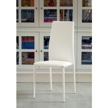 Gepolsterter Stuhl aus ökologischem Renee-Leder von Ingenia Bontempi