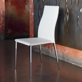 Tai gepolsterter Stuhl von Bontempi aus Kunstleder und Lederfaser
