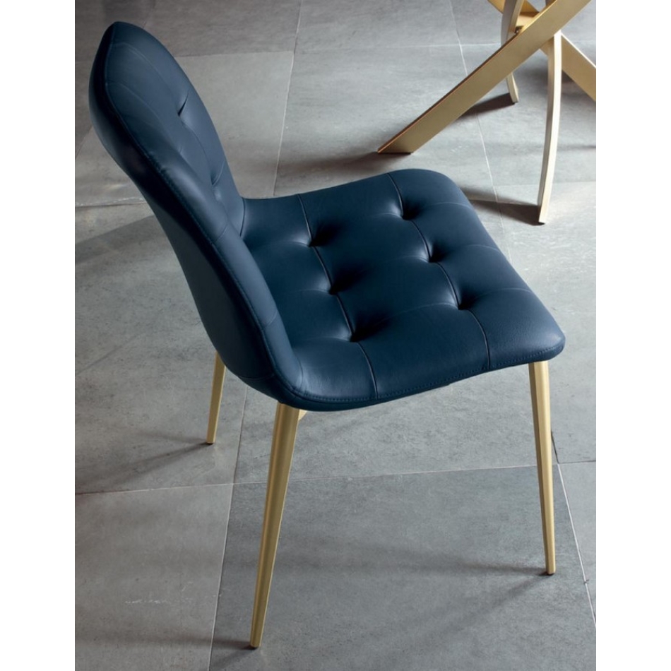 Kuga Stuhl von Bontempi mit Holzmetallbeinen