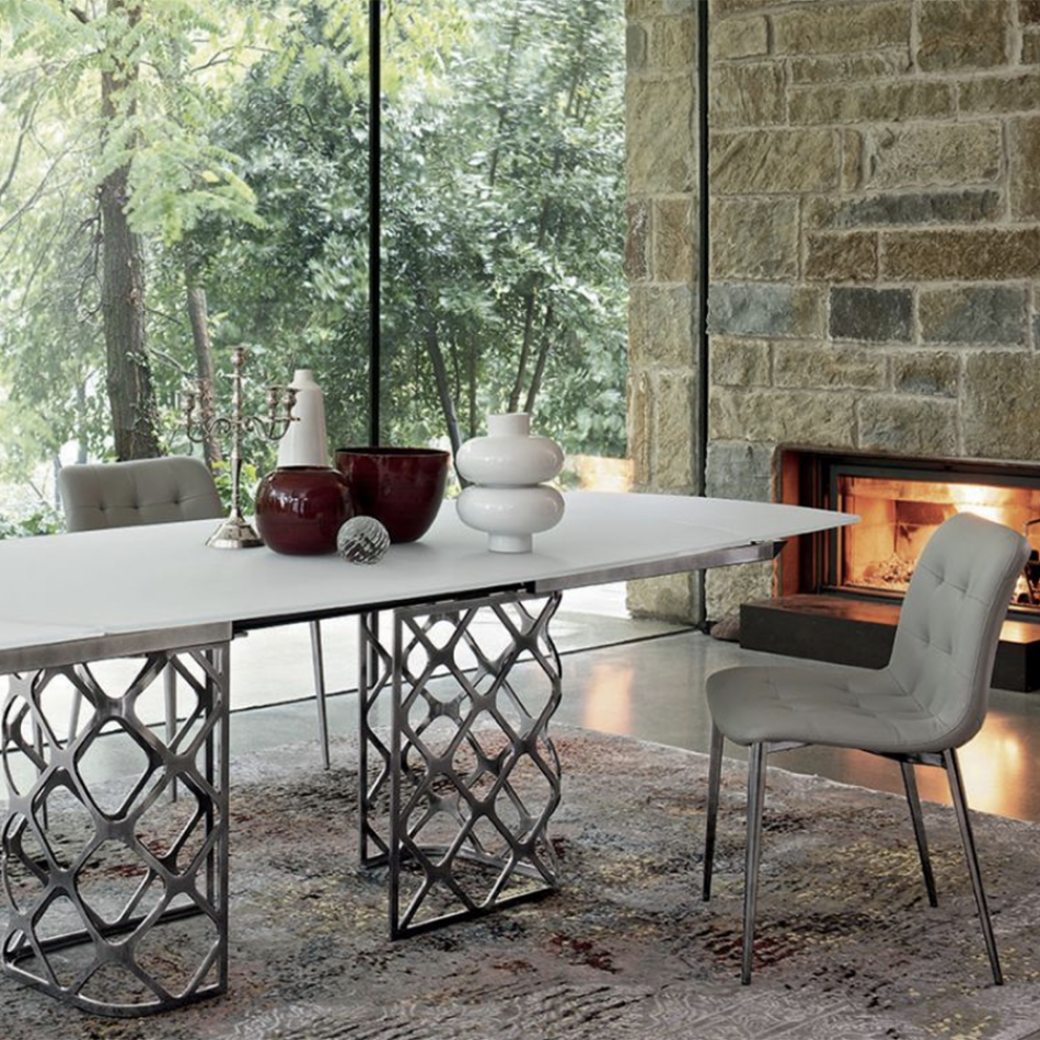 Kuga Stuhl von Bontempi mit Holz-Metallbeinen