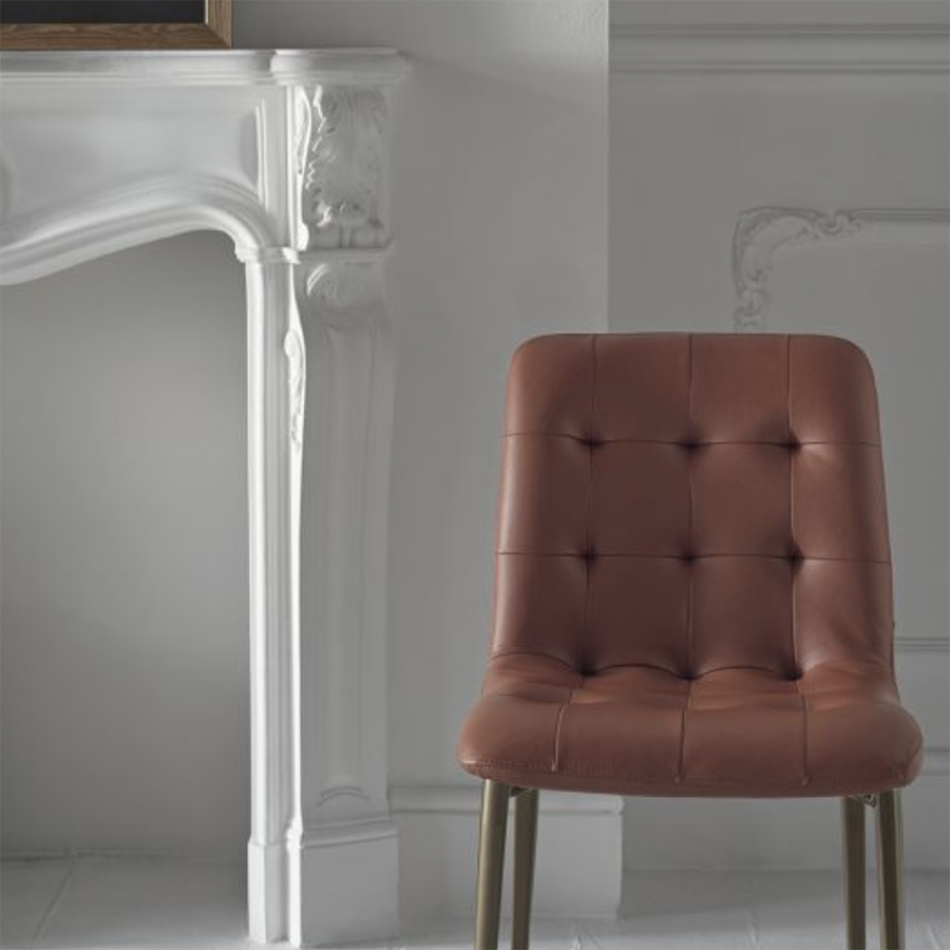 Kuga Stuhl von Bontempi mit Holz-Metallbeinen