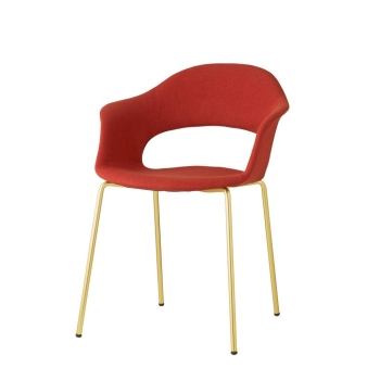 Lady B Pop Stuhl mit Metallbeinen und gepolsterter Sitzfläche von Scab Design