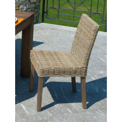 Lisbon Chair von Greenwood Woven in Grey Kubu für den Außenbereich