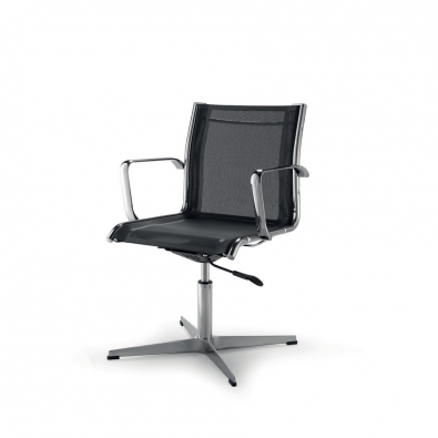 Lux Stuhl von Olivo & Groppo aus Netzgewebe mit 4-Speichen-Struktur