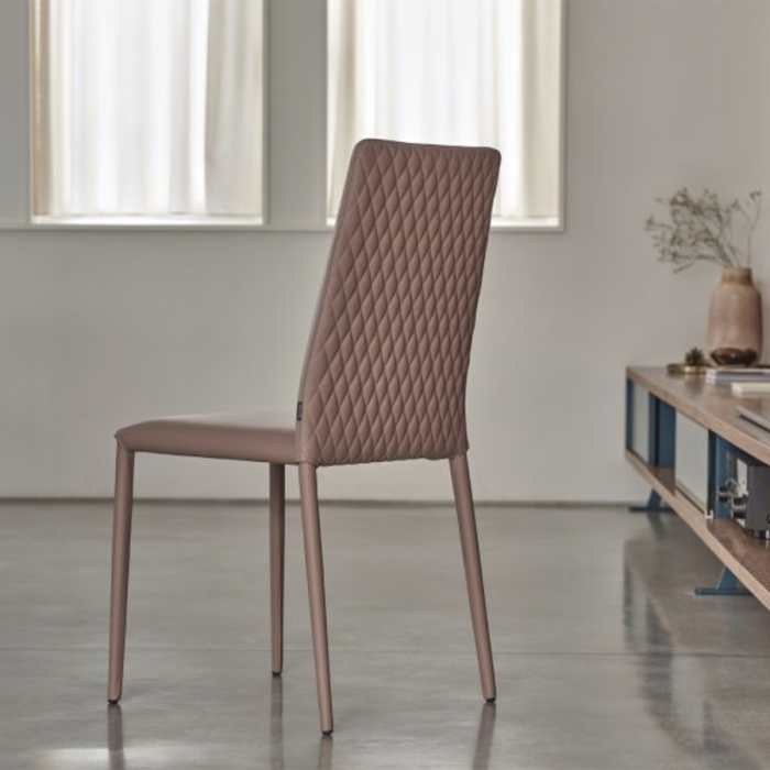 Stuhl Malik Flex von Bontempi aus Kunstleder, Leder oder Stoff