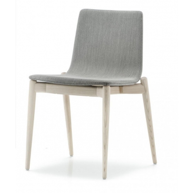 Pedrali Malmo 391 Stuhl mit Schale aus Stoff oder Kunstleder