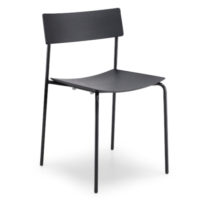 Mito SM LG stapelbarer Stuhl aus Metall und Holz von Midj mit CATAS-Zertifizierung.
