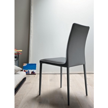 Nata Stuhl von Bontempi aus gepolstertem und gepolstertem Stahl