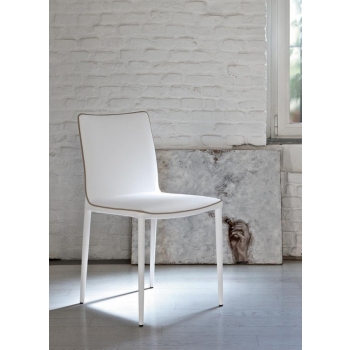 Nata Stuhl von Bontempi aus gepolstertem und gepolstertem Stahl