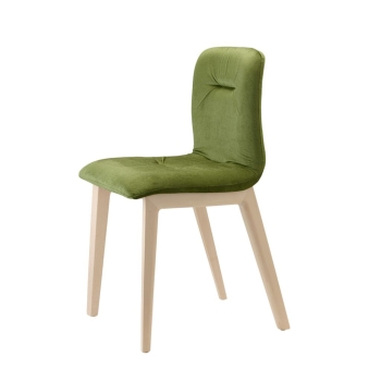 Natürlicher Alice Pop Polsterstuhl mit Holzrahmen von Scab Design