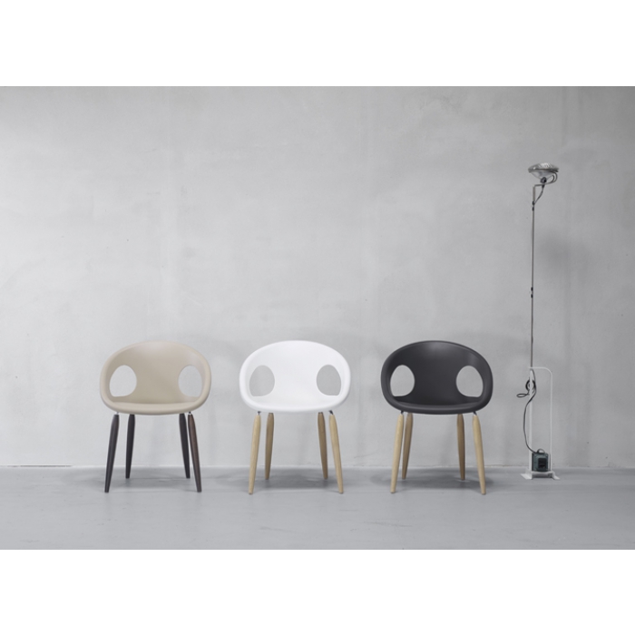 Stuhl Natural Drop aus Holz und Technopolymer Scab Design