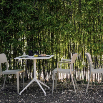 Stuhl Nenè P PP-TS aus Polypropylen mit stoffbezogenen Armlehnen von Midj