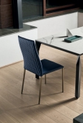 Tai Flex Stuhl von Bontempi aus gepolstertem und gepolstertem Stahl