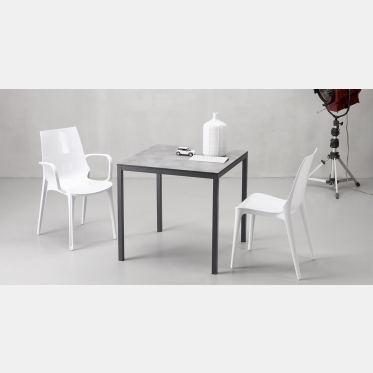 Scab Design Schminktischstuhl mit Armlehnen aus Polycarbonat