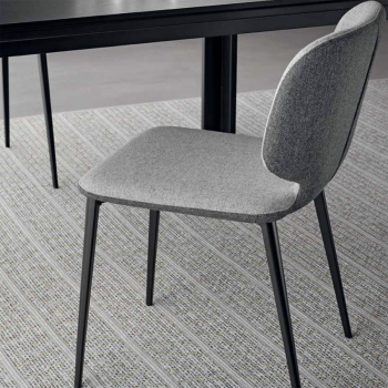 Wrap SM TS Metallstuhl mit Stoff- oder Lederbezug von Midj