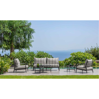 Finn-Set von Talenti mit Sofa, zwei Sesseln und zwei Couchtischen