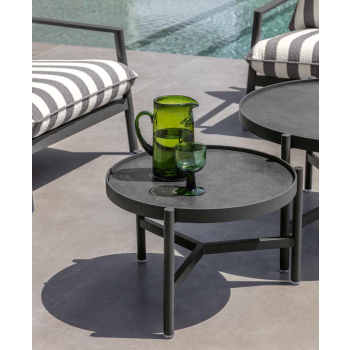 Finn-Set von Talenti mit Sofa, zwei Sesseln und zwei Couchtischen