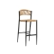Barhocker Milano aus Anthrazit und Stroh von Greenwood