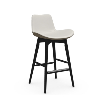 Dalia LR TS Hocker aus Holz mit Stoff- oder Lederbezug von Midj