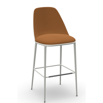 Lea TS Hocker aus Metall mit Stoff- oder Lederbezug von Midj