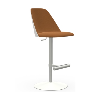 Lea TS Hocker aus Metall mit Stoff- oder Lederbezug von Midj