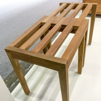 Cipì Tricky CP501TRI Bankhocker aus naturbelassenem gewachstem Teakholz