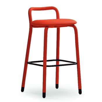 Pippi H R_TS Hocker aus Metall mit Stoffbezug von Midj