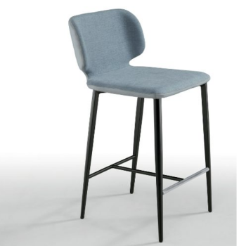 Wrap M TS Hocker aus Metall mit Stoff- oder Lederbezug von Midj