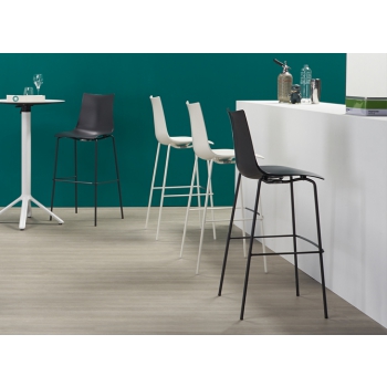 Hocker Zebra 65 aus Technopolymer im Scab-Design