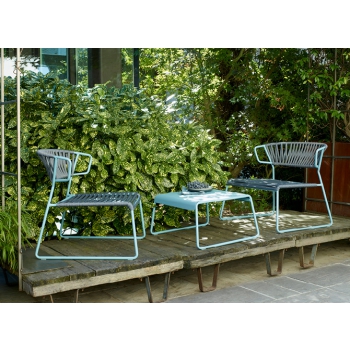 Argo Couchtisch 60x60 aus Technopolymer und stapelbarem Scab Design