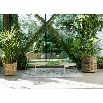 Argo Couchtisch 60x60 aus Technopolymer und stapelbarem Scab Design