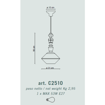 AUFHÄNGUNG H.56 DECO' LARIAT C2510