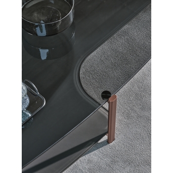 Pagoden-Couchtisch von Bontempi aus Stahl und Kristall oder SuperCeramica oder SuperMarble