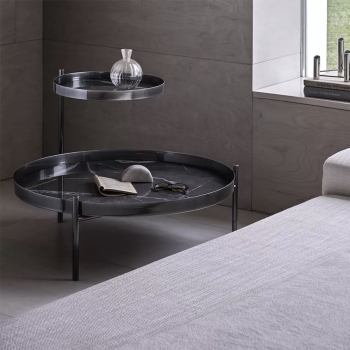 Planet Couchtisch von Bontempi aus Stahl und Kristall oder Supermarble