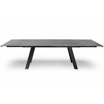 Midj Alexander Tisch mit Stahlstruktur und Platte aus Cristalceramica oder Massivholz