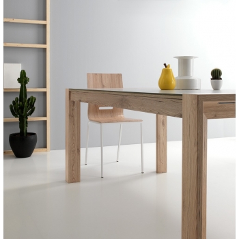 Point House ausziehbarer Milan Tisch mit Melamin- oder Glasplatte