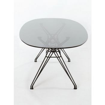 Fester Tisch 250 cm Sander von Bontempi elliptisch für den Innenbereich
