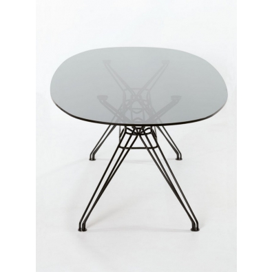 Fester Tisch 250 cm Sander von Bontempi elliptisch für den Innenbereich