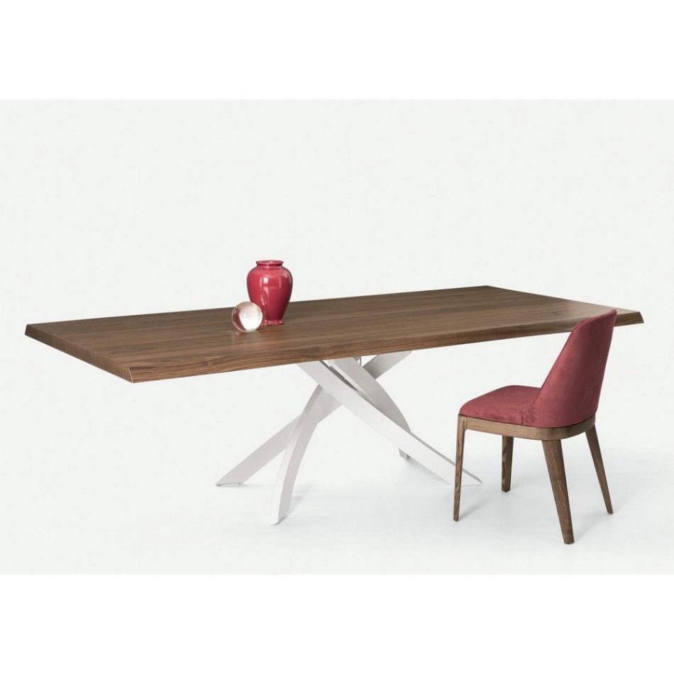 Fester Tisch 250 Artistico von Bontempi in Kristall oder Holz