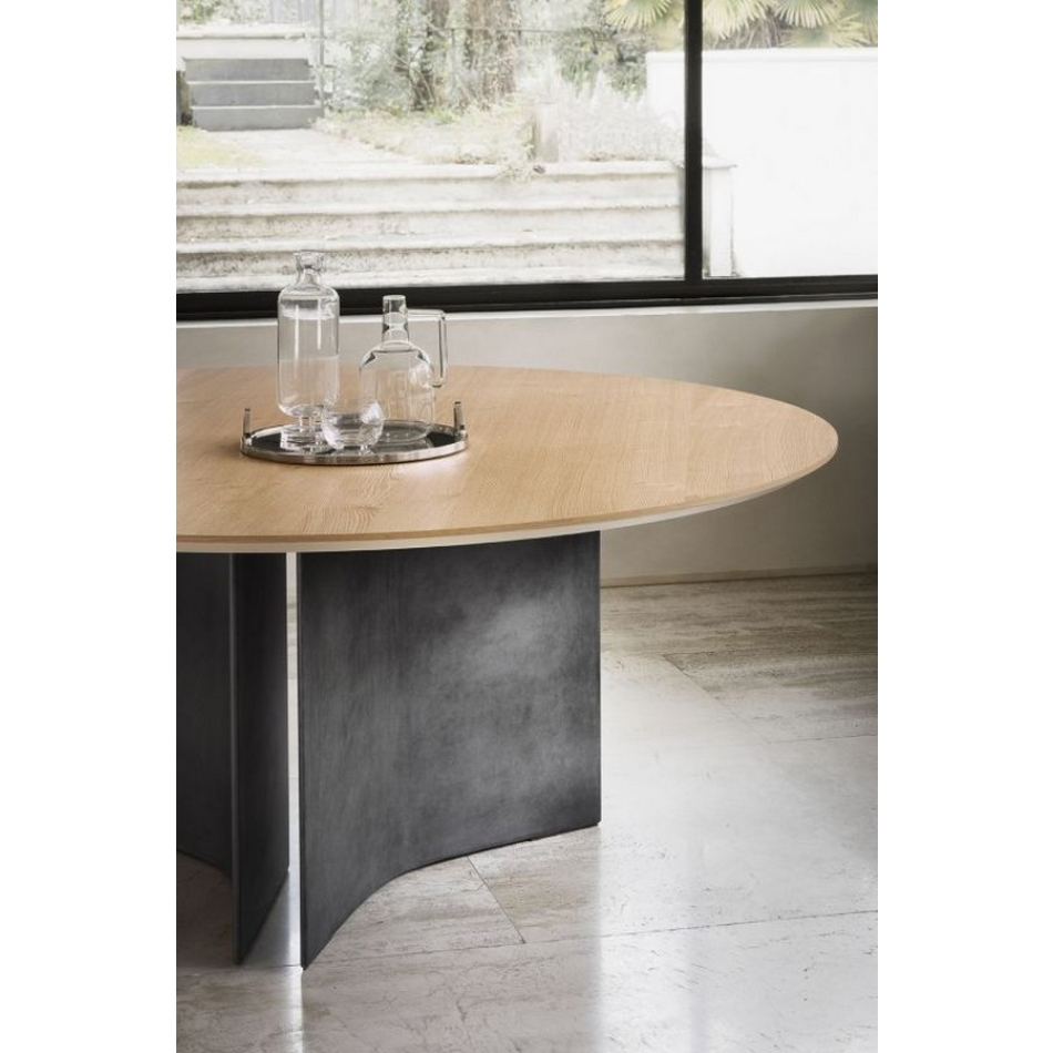 Fester runder Magnum-Tisch von Bontempi mit Betonsockel