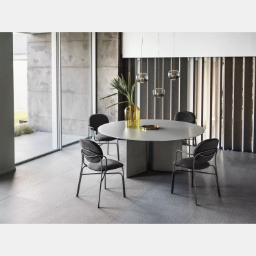 Fester runder Magnum-Tisch von Bontempi mit Betonsockel