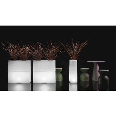 Dune Column Vase mit Licht von Lyxo