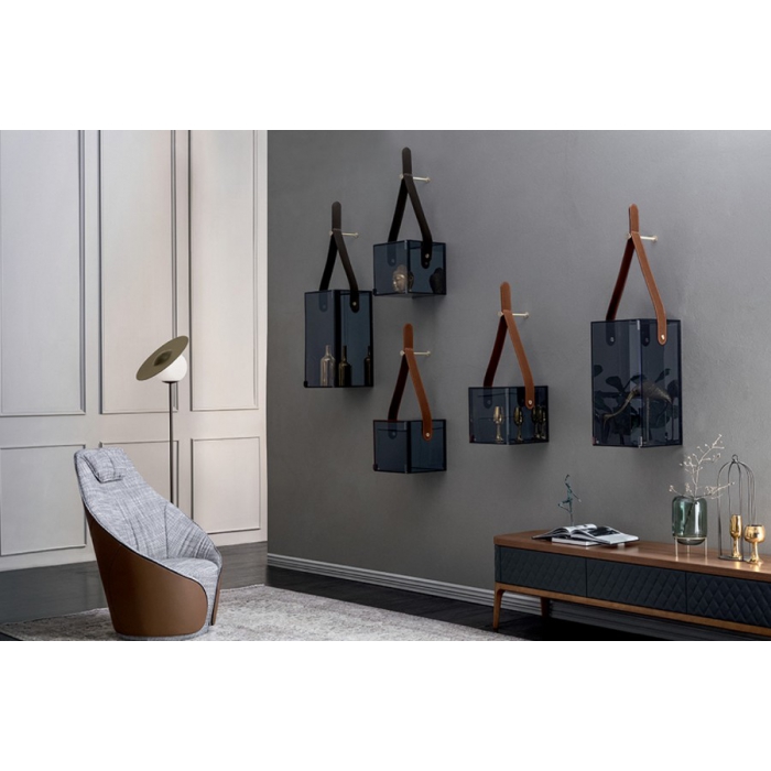 Chèri-Schaufenster von Tonin Casa aus Glas und Leder