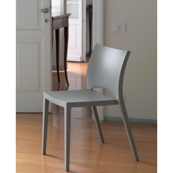 Aqua Stackable chair in polypropylene sand
