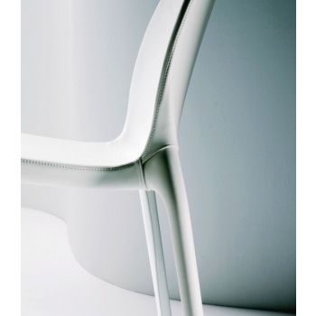 Hidra chair by Bontempi white faux leather