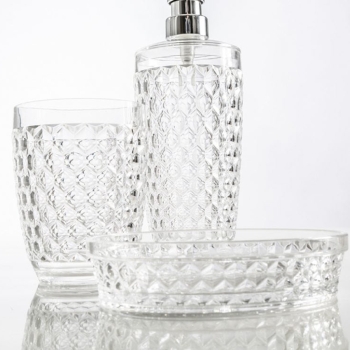 Bathroom countertop accessories Shaker in decorated PET