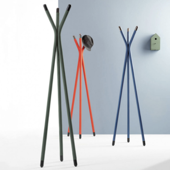 Guapa coat stand in metal and leather by Midj