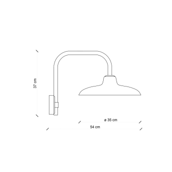 RETRO WALL LAMP B&W C2337